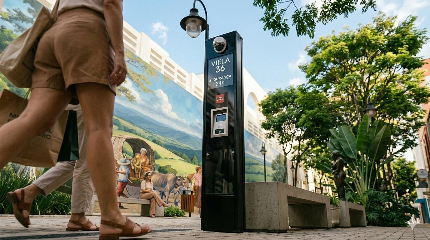 Iluminação e monitoramento na Viela 36